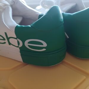 bebe Green and White Athletic Shoes